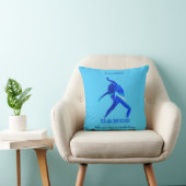 Dance alsof niemand blauw Abstract kijkt Kussen (Stoel)