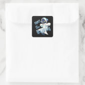 Dance alsof niemand leeft vierkante sticker (Tas)