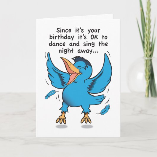 Dance and Sing Birthday Card Kaart (Voorkant)