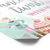 Dance and Twirl Nutkraker Ballerina Girl Silver Poster (Hoek)