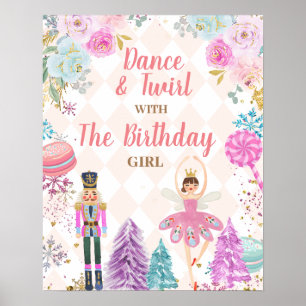 Dance and Twirl with the Birthday Girl Nutcracker Poster