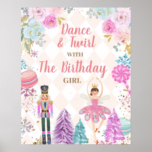 Dance and Twirl with the Birthday Girl Nutcracker Poster (Voorkant)