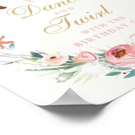 Dance and Twirl with the Birthday Girl Nutcracker Poster (Hoek)