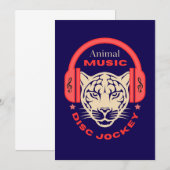 dance animal musical animals disc jockey cdj kaart (Voorkant / Achterkant)