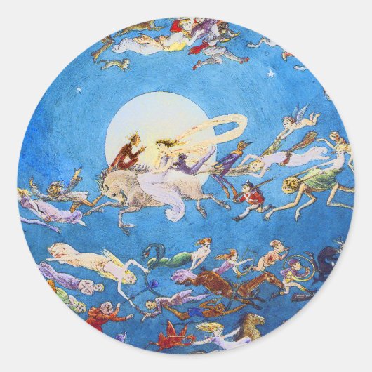 Dance Around the Moon van C. Doyle Ronde Sticker (Voorkant)