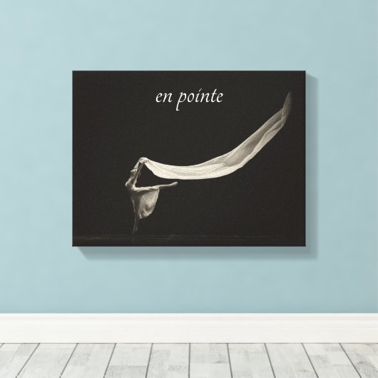 Dance Art Ballet en pointe Danser Canvas Afdruk (Insitu (Houten vloer))