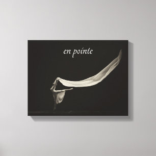 Dance Art, Black and White, Ballet, en pointe Canvas Afdruk