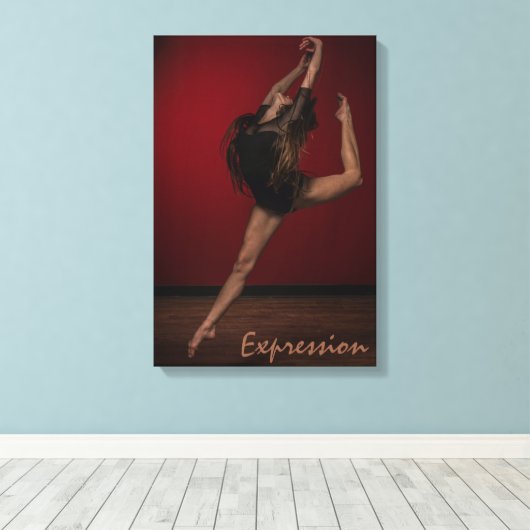 Dance Art Expression Dancer Canvas Afdruk (Insitu (Houten vloer))
