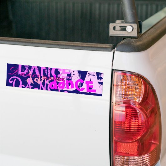 Dance Art in roze Bumpersticker (Op Truck)