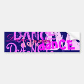 Dance Art in roze Bumpersticker (Voorkant)