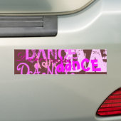 Dance Art in roze Bumpersticker (Op auto)