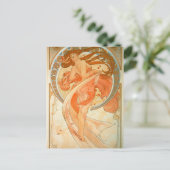 "Dance" - Art Nouveau - Alphonse Mucha Briefkaart (Staand voorkant)