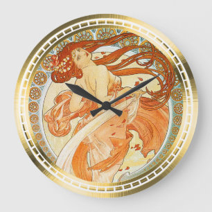 Dance - Art Nouveau Design - door Mucha Grote Klok