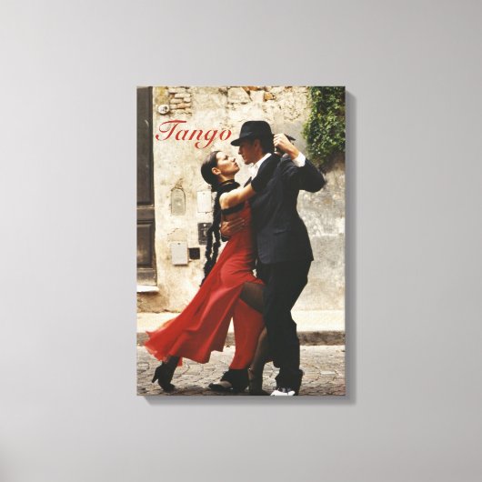 Dance Art, Tango, Red, Black, Latijn Dance Canvas Afdruk (Voorkant)