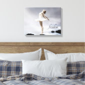 Dance Art, zwart-wit, ballet, vrijheid Canvas Afdruk (Insitu (Slaapkamer))