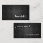 Dance Artist Cool Black Metal Simpliciet Visitekaartje (Voorkant / Achterkant)