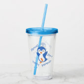 "Dance as a Happy Penguin" Acryl Drinkbeker (Achterkant)