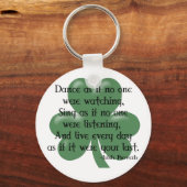 Dance as if: Irish Proverb (Black Design) Sleutelhanger (Voorkant)