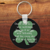 Dance as if: Irish Proverb (White Design) Sleutelhanger (Voorkant)