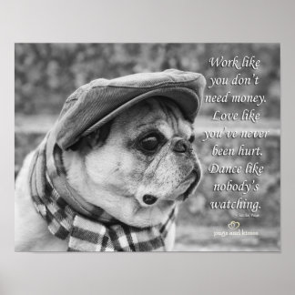 Dance as Niemand kijkt naar Poster Pug