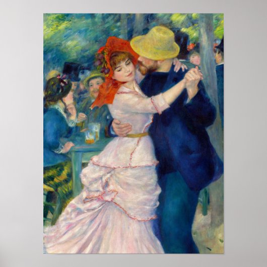 Dance at Bougival, 1883 by Pierre-Auguste Renoir Poster (Voorkant)