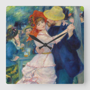 Dance at Bougival, 1883, by Pierre-Auguste Renoir Vierkante Klok