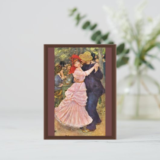 Dance at Bougival by Pierre-Auguste Renoir Briefkaart (Staand voorkant)