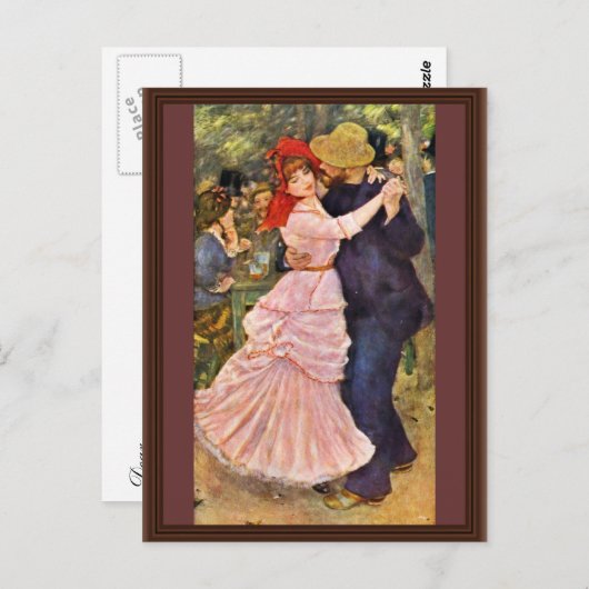Dance at Bougival by Pierre-Auguste Renoir Briefkaart (Voorkant / Achterkant)