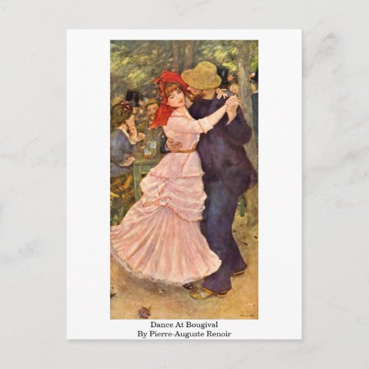 Dance at Bougival by Pierre-Auguste Renoir Briefkaart (Voorkant)
