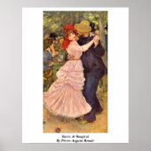 Dance at Bougival by Pierre-Auguste Renoir Poster (Voorkant)