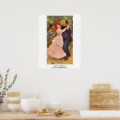 Dance at Bougival by Pierre-Auguste Renoir Poster (Keuken)