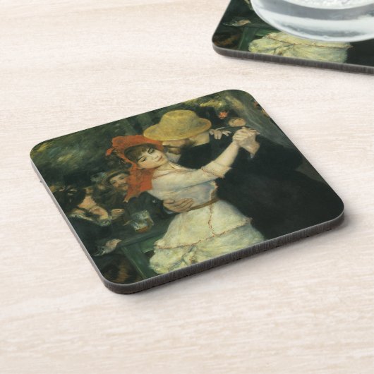 Dance at Bougival by Pierre Renoir,  kunst Bier Onderzetter (Linkerzijde)