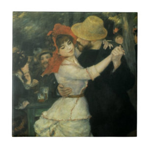 Dance at Bougival by Pierre Renoir,  kunst Tegeltje