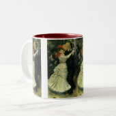 Dance at Bougival by Pierre Renoir,  kunst Tweekleurige Koffiemok (Voorkant links)