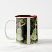 Dance at Bougival by Pierre Renoir,  kunst Tweekleurige Koffiemok (Links)