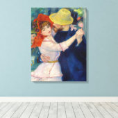 Dance at Bougival, Couple by Pierre-Auguste Renoir Canvas Afdruk (Insitu (Houten vloer))