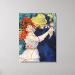 Dance at Bougival, Couple by Pierre-Auguste Renoir Canvas Afdruk
