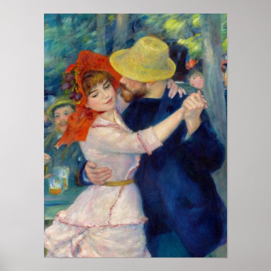 Dance at Bougival, Couple by Pierre-Auguste Renoir Poster (Voorkant)
