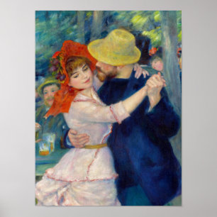 Dance at Bougival, Couple van Pierre-Auguste Renoi Poster