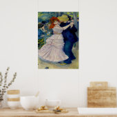 Dance at bougival - Pierre Auguste Renoir Poster (Keuken)