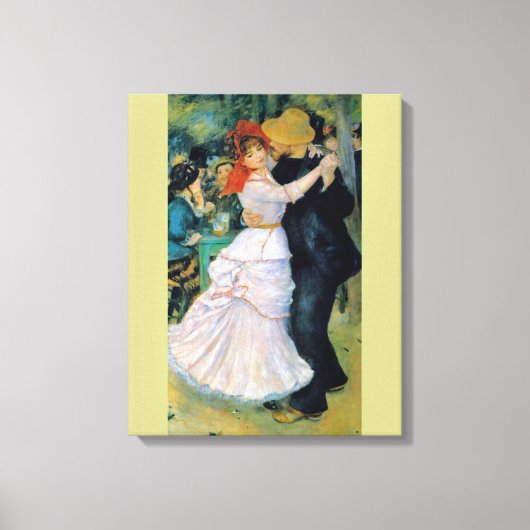 Dance at Bougival Renoir Fine Art Canvas Afdruk (Voorkant)