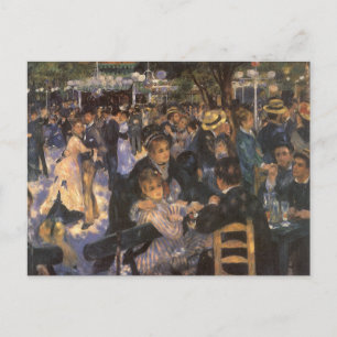 Dance at Le Moulin de la Galette by Pierre Renoir Briefkaart