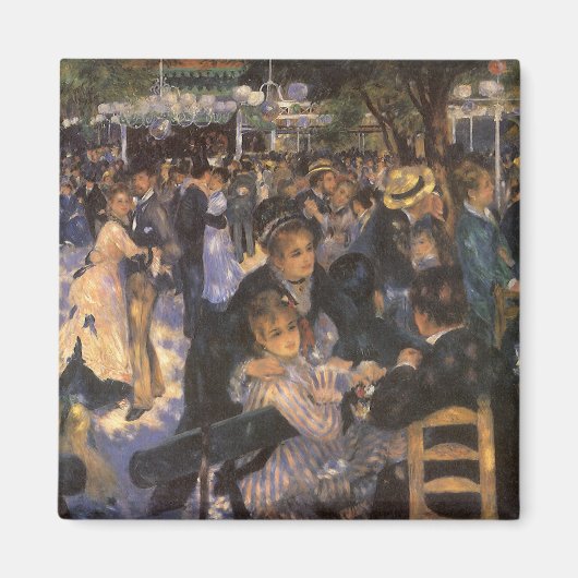 Dance at Le Moulin de la Galette by Pierre Renoir Magneet (Voorkant)