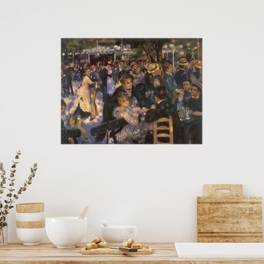 Dance at Le Moulin de la Galette by Pierre Renoir Poster (Keuken)