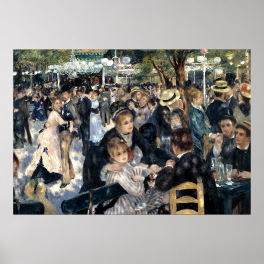 Dance at Le Moulin de la Galette by Pierre Renoir Poster (Voorkant)