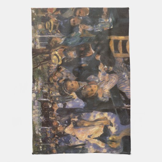 Dance at Le Moulin de la Galette by Pierre Renoir Theedoek (Verticaal)