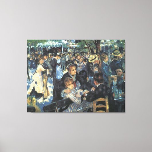 Dance at Le Moulin de la Galette by Renoir Canvas Afdruk (Voorkant)