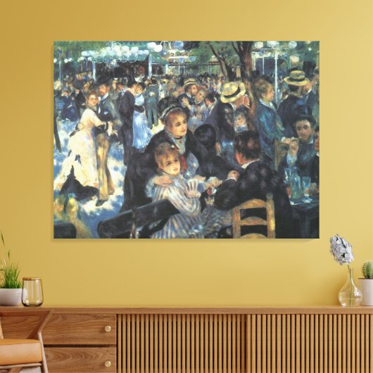 Dance at Le Moulin de la Galette by Renoir Canvas Afdruk (Insitu (Woonkamer))