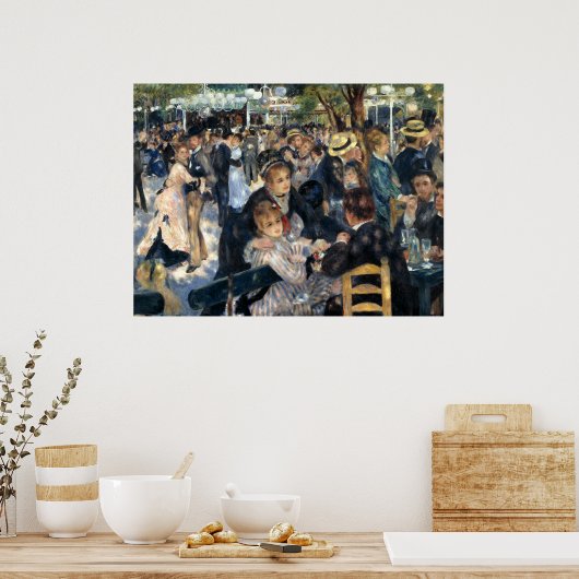Dance at Le Moulin de la Galette by Renoir Poster (Keuken)