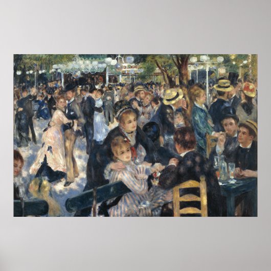 Dance at Le Moulin Galette - Renoir Painting Poster (Voorkant)